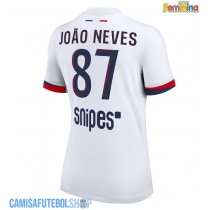 Camisa de time de futebol Paris Saint-Germain Joao Neves #87 Replicas 2º Equipamento Feminina 2025-26 Manga Curta